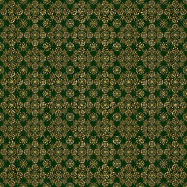 Yeşil ve altın geometrik vektör pürüzsüz desen, soyut arkaplan.