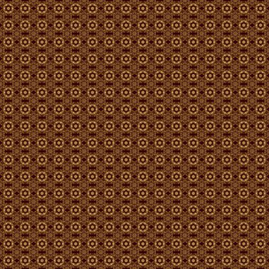 Kahverengi bir arka planda, vektör altın elementlerinin kusursuz deseni.