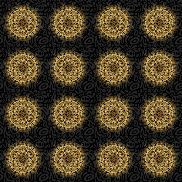 Siyah Altın Geometrik Vektör Pürüzsüz Desen Soyut Arkaplan — Stok Vektör