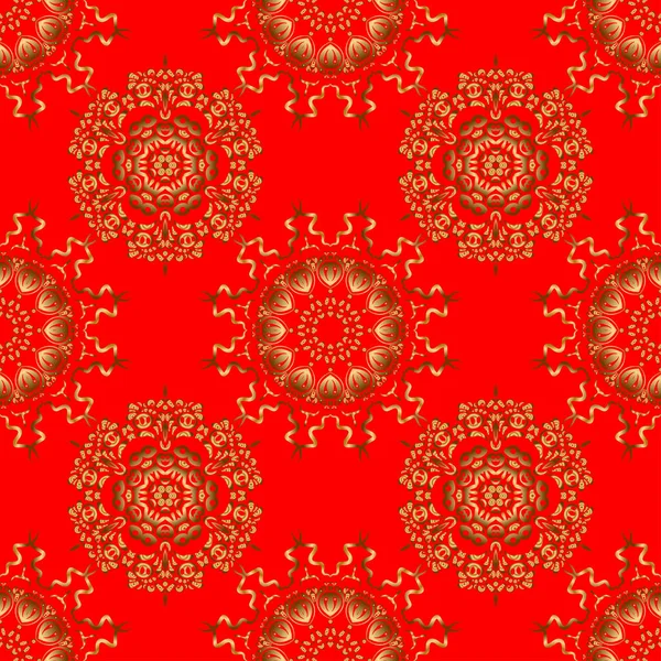 Roter Geometrischer Vektor Nahtloses Muster Abstrakter Hintergrund — Stockvektor