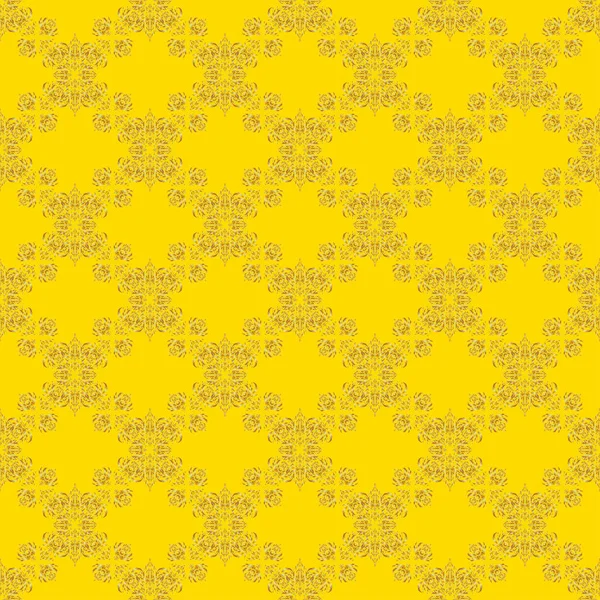 Patrón Ornamental Abstracto Dorado Amarillo — Archivo Imágenes Vectoriales