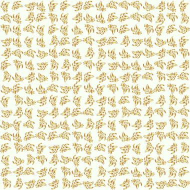 Vektör çizimi. Bej arkaplanda altın gibi parlak bir süs, pürüzsüz bir desen, soyut şekiller..