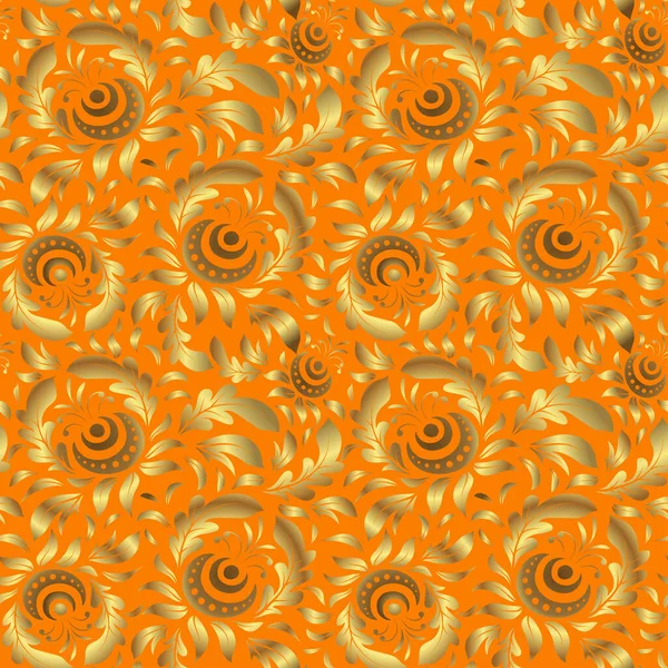 Goldene Und Gelbe Abstrakte Ornamentale Muster — Stockvektor