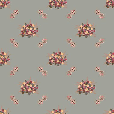 Renksiz çiçek vektör deseni çizimi