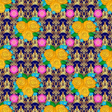 Renksiz çiçek vektör deseni 