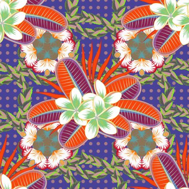 Düğün davetiyeleri, tebrik kartları, hatıra defteri, baskı, kumaş ve tekstil imalatı için vektör deseni. Yeşil ve mavi renkli dekoratif çiçeklerle zarif, pürüzsüz bir desen..