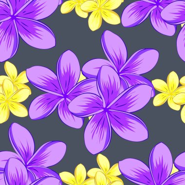 Renksiz çiçek vektör deseni 