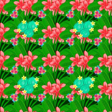 Renksiz çiçek vektör deseni 