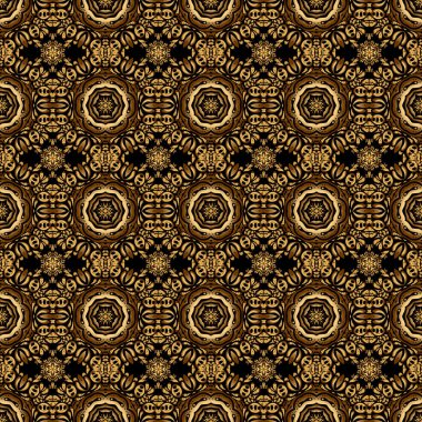 Kış kar tasarımı duvar kağıdı. Sembol bayramı, yeni yıl 2018 kutlaması. Noel altını kar taneleri pürüzsüz desenli. Siyah arkaplanda altın parıltılı kar taneleri.