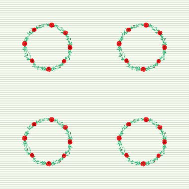 Bahar mahsulü çiçekli arka plan. Güzel vektör dokusu. Yeşil, kırmızı ve gri renklerde sevimli gelincik çiçekleriyle kusursuz desen.