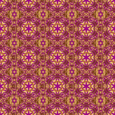 Eski Fas, Arap ve Türk süslemeleri. Mor arkaplanda kusursuz altın rengi desen.