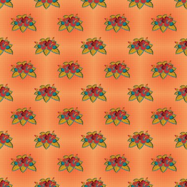 Renksiz çiçek vektör deseni 