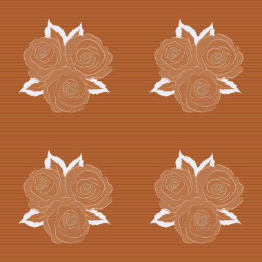 Renksiz çiçek vektör deseni 