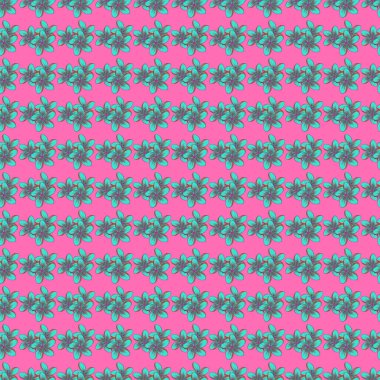 Renksiz çiçek vektör deseni çizimi