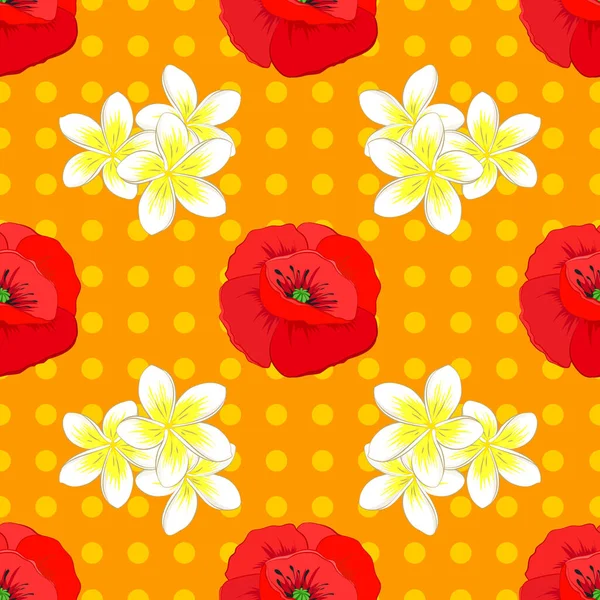 Couleur Motif Vecteur Floral Sans Couture — Image vectorielle