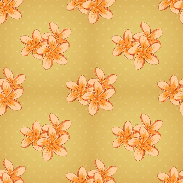 Όμορφο Σχέδιο Για Διακόσμηση Και Σχεδιασμό Εξαιρετική Μοτίβο Λουλούδια Plumeria — Διανυσματικό Αρχείο