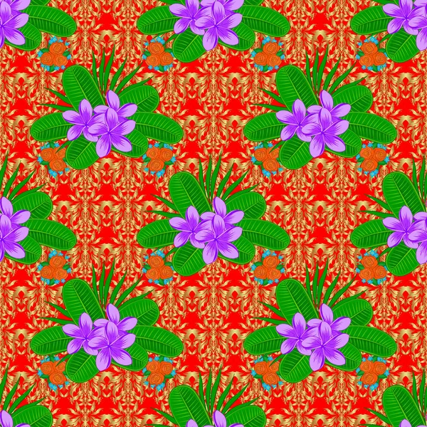 Illustration Vectorielle Florale Sans Couture Couleur — Image vectorielle