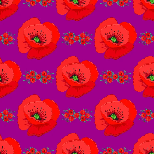 Couleur Motif Vecteur Floral Sans Couture — Image vectorielle