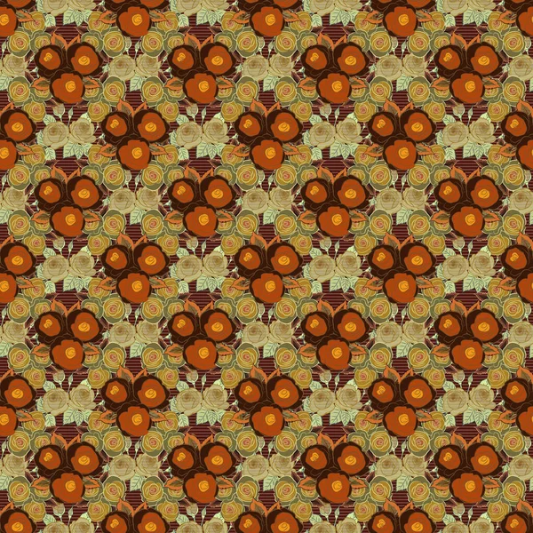 Ornement Floral Vintage Modèle Abstrait Classique Sans Couture — Image vectorielle