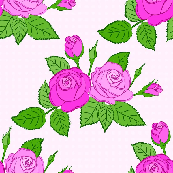 Векторная Фоновая Иллюстрация Природа Розовых Цветов Абстрактный Узор Розовом Зеленом — стоковый вектор
