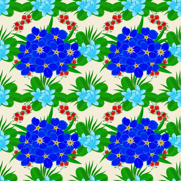 Farbe Nahtlose Florale Vektormuster Illustration — Stockvektor