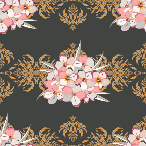 Couleur Motif Vecteur Floral Sans Couture — Image vectorielle