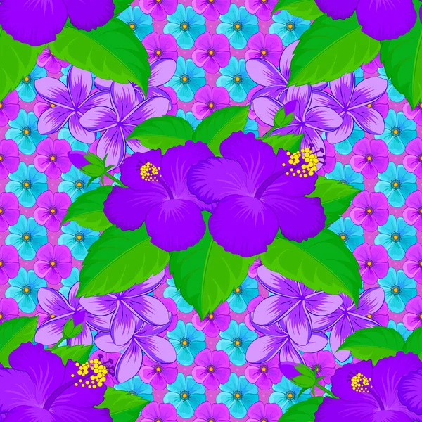 Couleur Motif Vecteur Floral Sans Couture — Image vectorielle