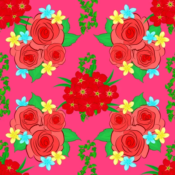 Couleur Motif Vecteur Floral Sans Couture — Image vectorielle