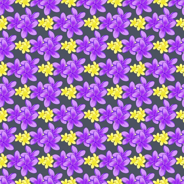 Cortar Fondo Floral Vectorial Modelo Sin Costuras Plumeria Sobre Fondo — Vector de stock