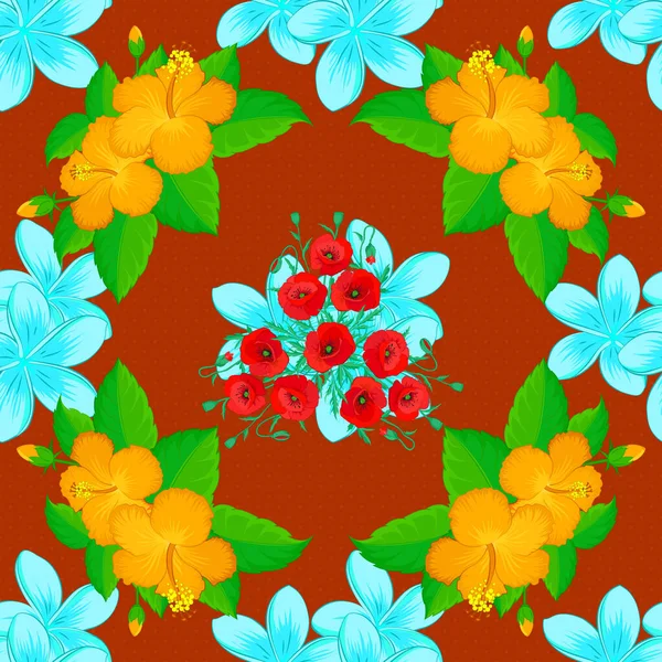 Ornamento Floral Vintage Padrão Sem Costura Clássico Abstrato — Vetor de Stock