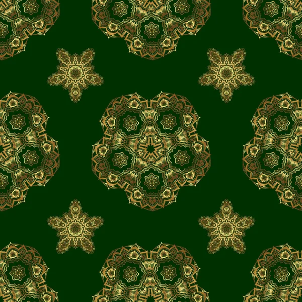 Papel Tapiz Lujo Sobre Verde Textura Sin Costuras Estilo Oriental — Archivo Imágenes Vectoriales