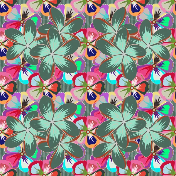 Acuarela Pintura Flores Abstractas Vector Fondo — Vector de stock