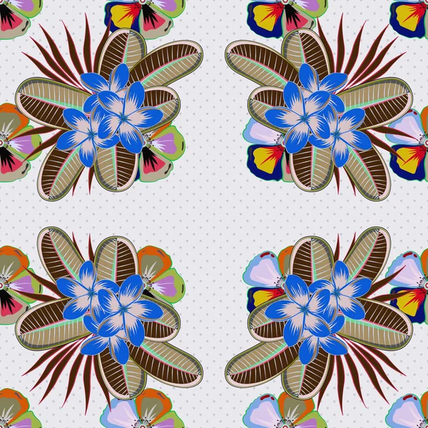 Couleur Motif Vecteur Floral Sans Couture — Image vectorielle