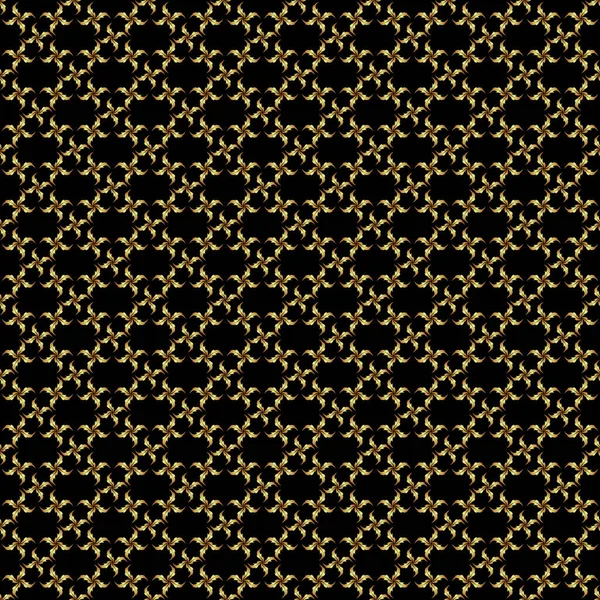 Чорний Золотий Вінтажний Текстильний Друк Ісламський Векторний Дизайн Безшовні Візерунки — стоковий вектор