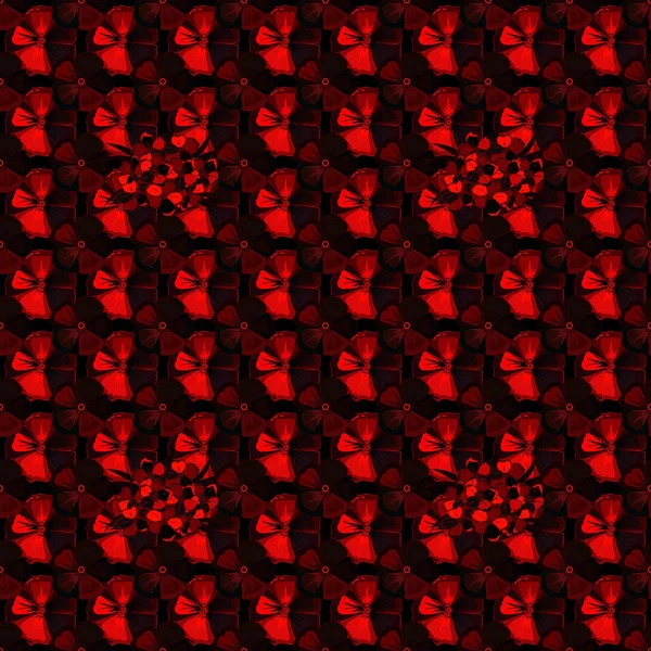 Kosmos Květiny Bezešvé Vzor Červené Barvě Roztomilé Vektorové Květinové Pozadí — Stockový vektor