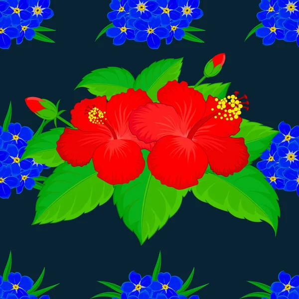 Весенний Винтажный Цветочный Фон Текстура Вектора Безглазый Узор Симпатичными Цветками — стоковый вектор
