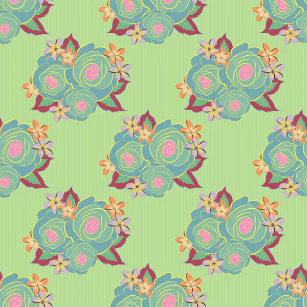 Couleur Motif Vecteur Floral Sans Couture — Image vectorielle