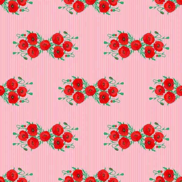 Color Seamless Floral Vector Pattern — Stock Vector