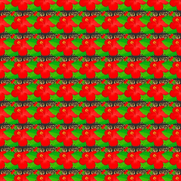Графічний Сучасний Шаблон Безшовний Абстрактний Квітковий Візерунок Сірому Фоні Милий — стоковий вектор