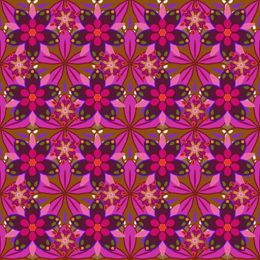 Renksiz çiçek vektör deseni çizimi