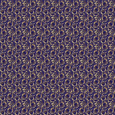 Altın geometrik elementlere sahip soyut ve soyut bir desen. Fan, Noel altınını şekillendirdi. Yeni yıl 2018 tatil süslemesi. Mavi arkaplandaki altın stilize yıldızlar.