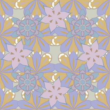 Renksiz çiçek vektör deseni 