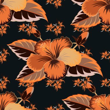 Renksiz çiçek vektör deseni 