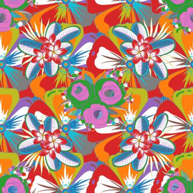 Eski bir çiçek süsü. Soyut klasik dikişsiz desen