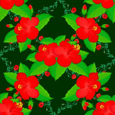 Bahar çiçeği arkaplanı. Motley illüstrasyonu. Yeşil bir örtüde küçük renkli çiçekler. Küçük çiçekte sevimli bir şekil. Moda baskıları için zarif bir şablon.