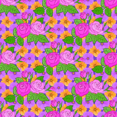 Eski bir çiçek süsü. Soyut klasik dikişsiz desen