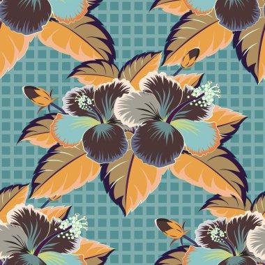 Renksiz çiçek vektör deseni 