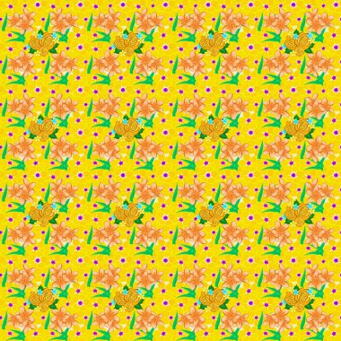 Şirin vektör çiçekli arka plan. Bej bir arka planda gül çiçekleri pürüzsüz desen.