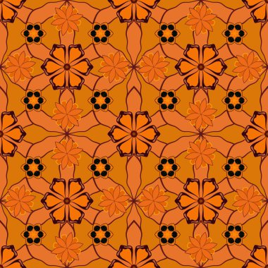 Renksiz çiçek vektör deseni 