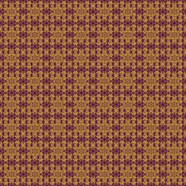 Altın süslemesiz desen. Tasarım daveti, kart, duvar kağıdı veya kumaş için mor zemin üzerinde altın baskı.